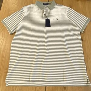 Polo Ralph Lauren polo shirt NWT Stripe Pique Woven Men's XL Classic Fit